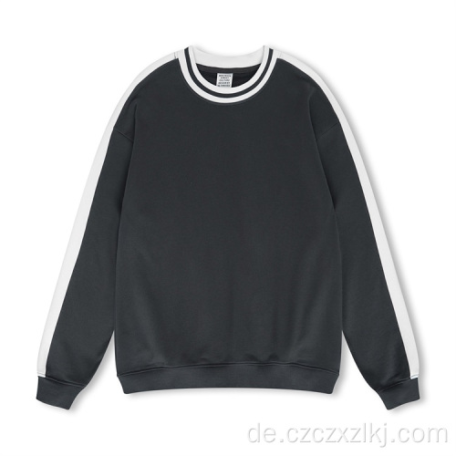 Crew Halskontrast Athleisure Paare Sweatshirt